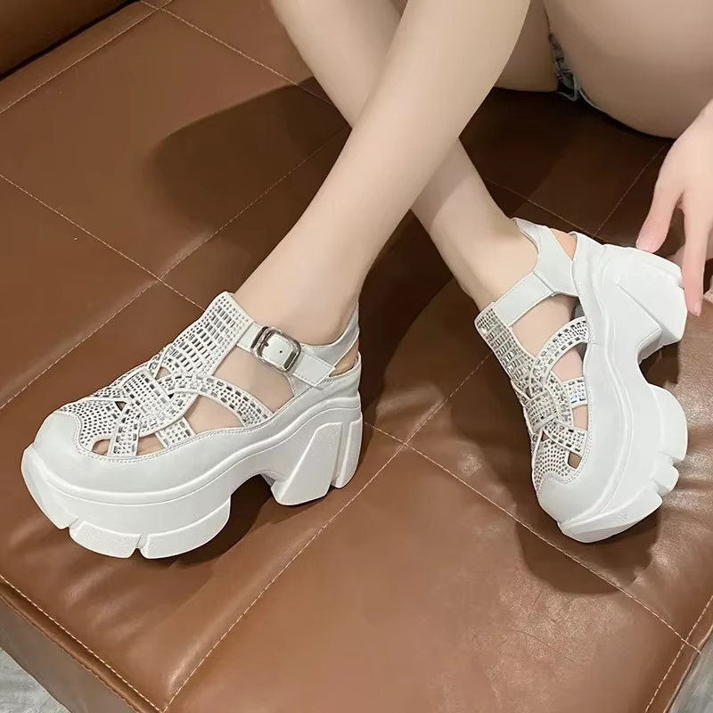 Papa sandales femmes 2025 été nouvelle plate-forme chaussures eau diamant sport