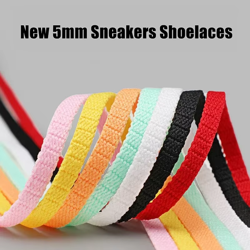 Lacets plats de 5 mm pour baskets