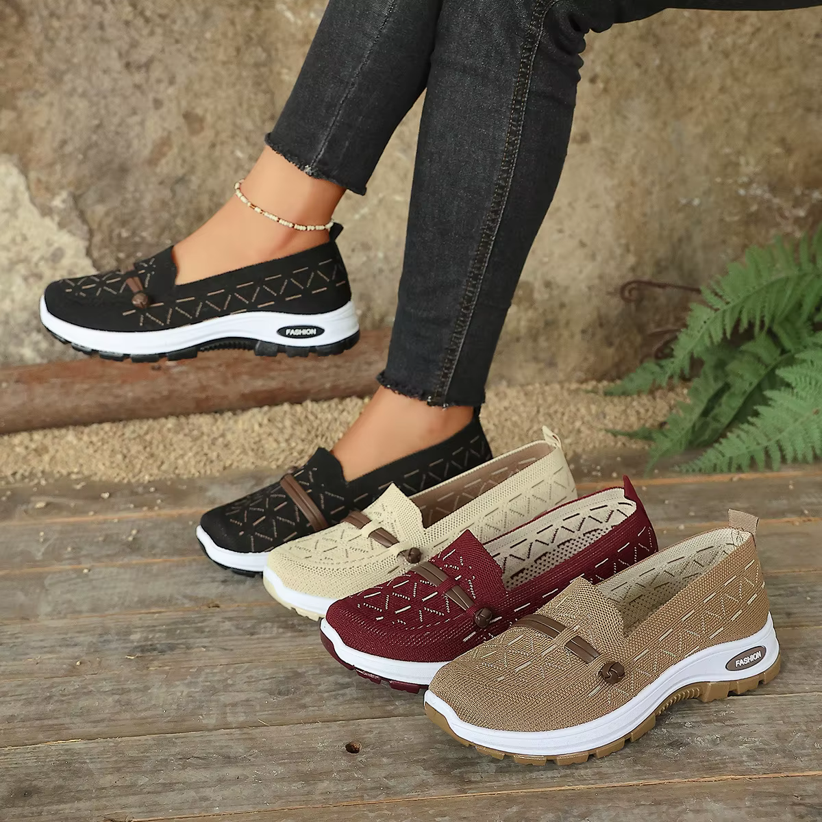 Baskets habillées confortables pour femmes avec soutien de la voûte plantaire
