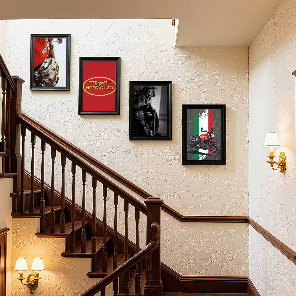Affiche rétro italienne 100 ans moto G-Guzzi, impression artistique, Style Anime, décoration de maison, cadeau idéal, décoration de chambre parfaite