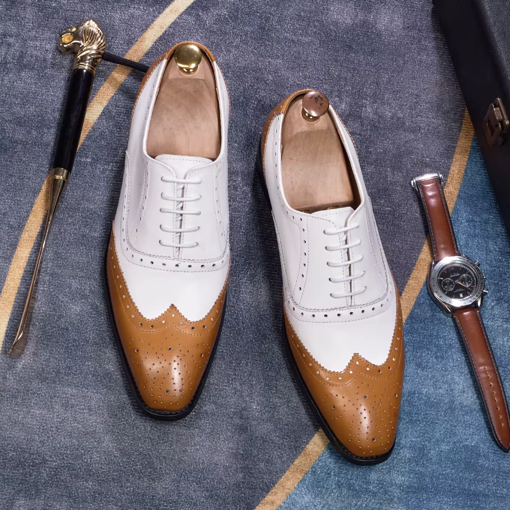 Couleurs mélangées hommes chaussures habillées rétro