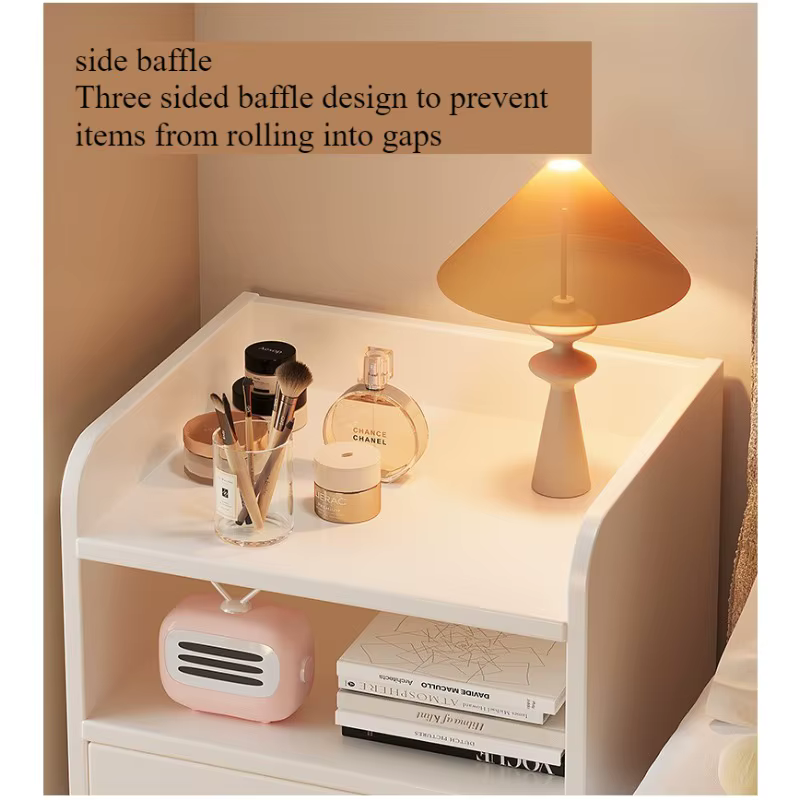 Table de chevet petite et simple, style moderne, pour chambre à coucher, avec rangement, idéale pour chambre de location