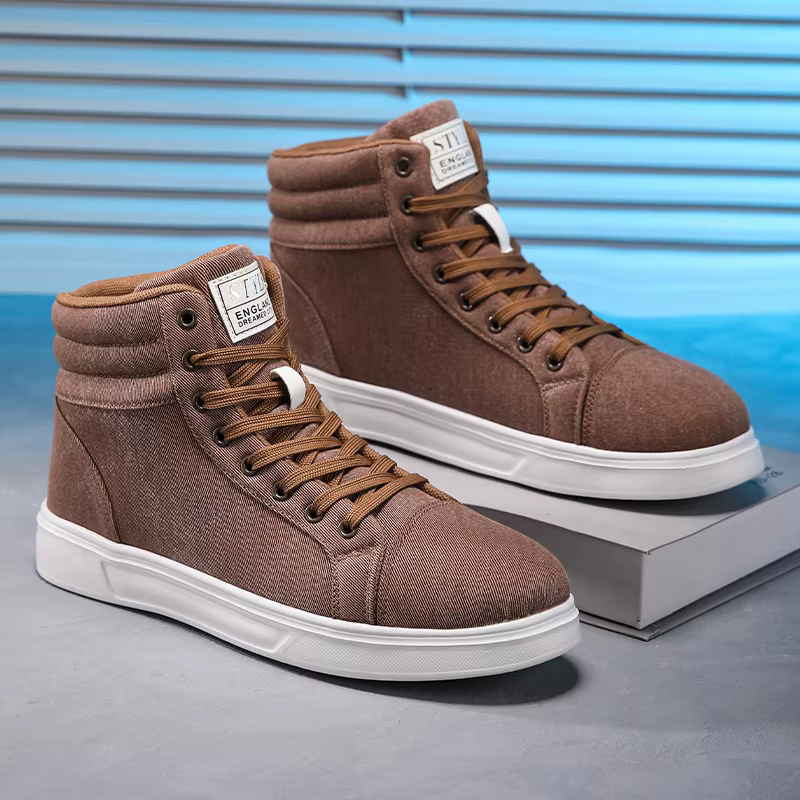 Chaussures de marche montantes en cuir confortables pour hommes