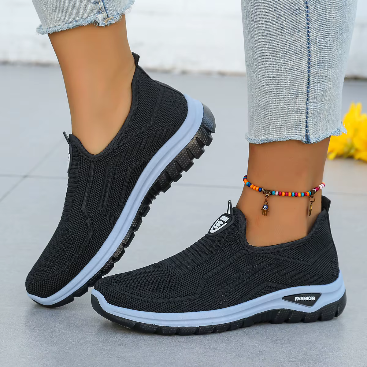 Chaussures d'été respirantes à enfiler pour femmes