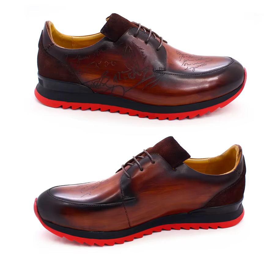 Chaussures en cuir à lacets pour hommes