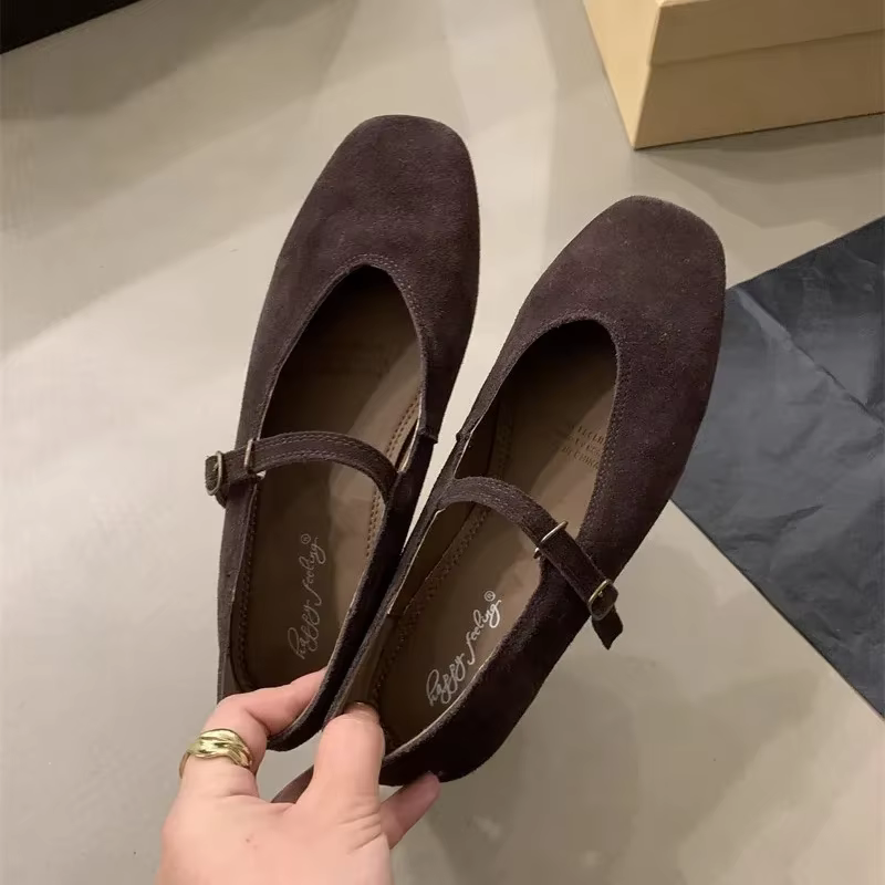 Mocassins Plats en Daim à Orteils Carrés pour Femme, Chaussures Élégantes et Décontractées, Offre avec Livraison, Printemps 2025