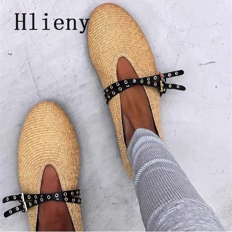 Liyke mode chaussures de pêcheur tissage boucle plat rétro Espadrilles gladiateur chaussure respirant Mary Jane casual femmes mocassins