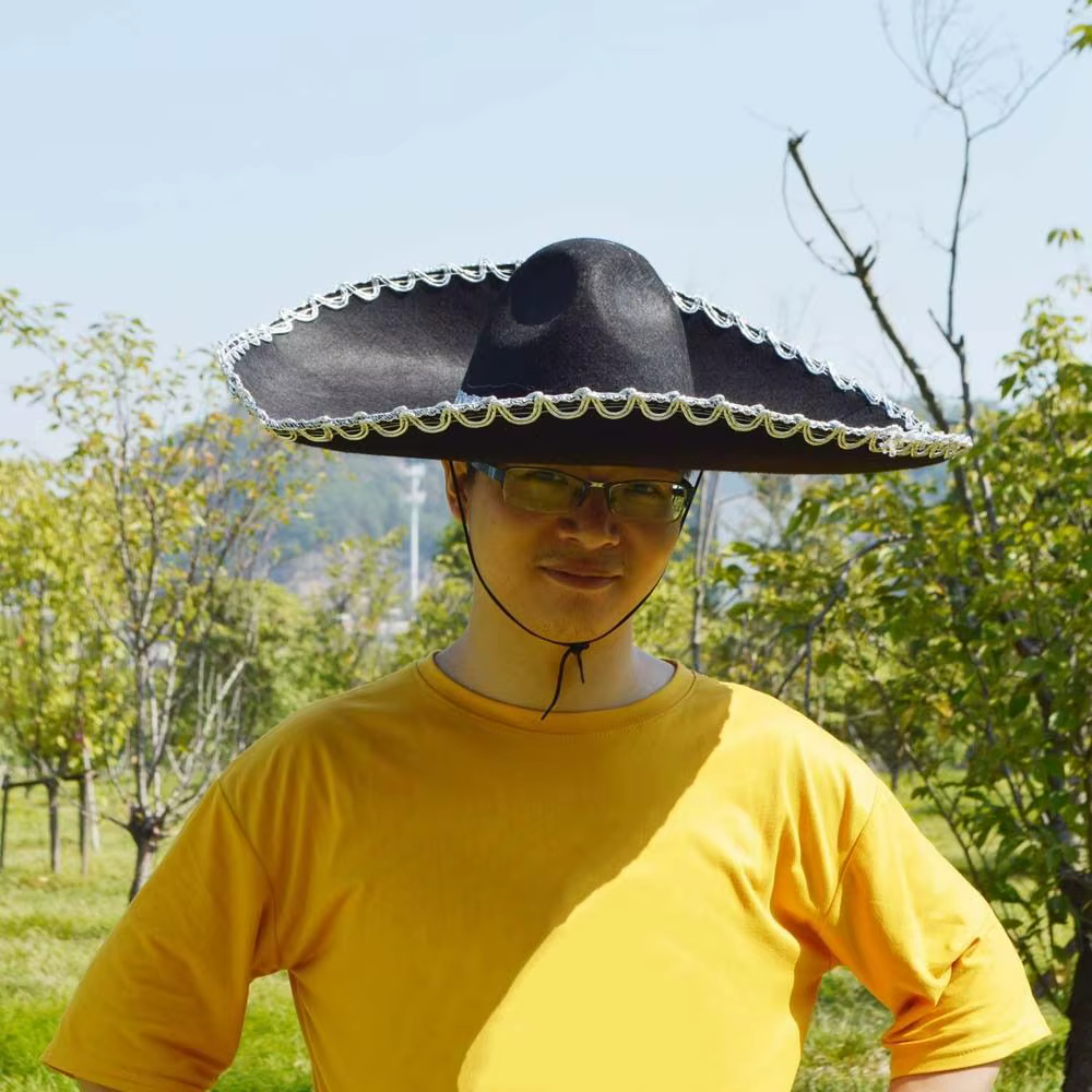 Chapeau Sombrero de Style ethnique, grand chapeau de soleil respirant, chapeau du mexique à bord roulé, casquettes mexicaines pour hommes et femmes