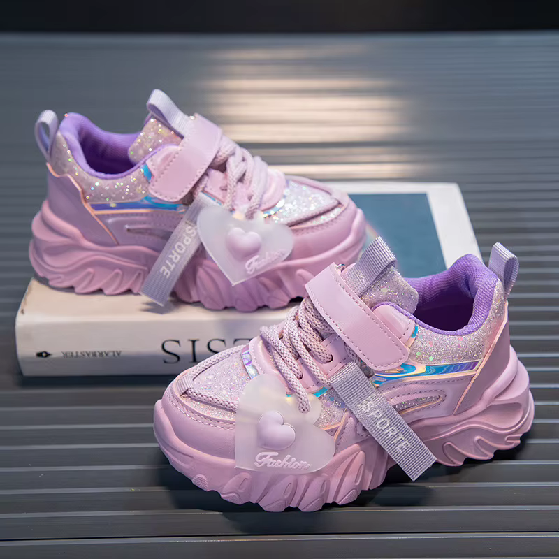 Chaussures de sport non ald brillantes pour filles
