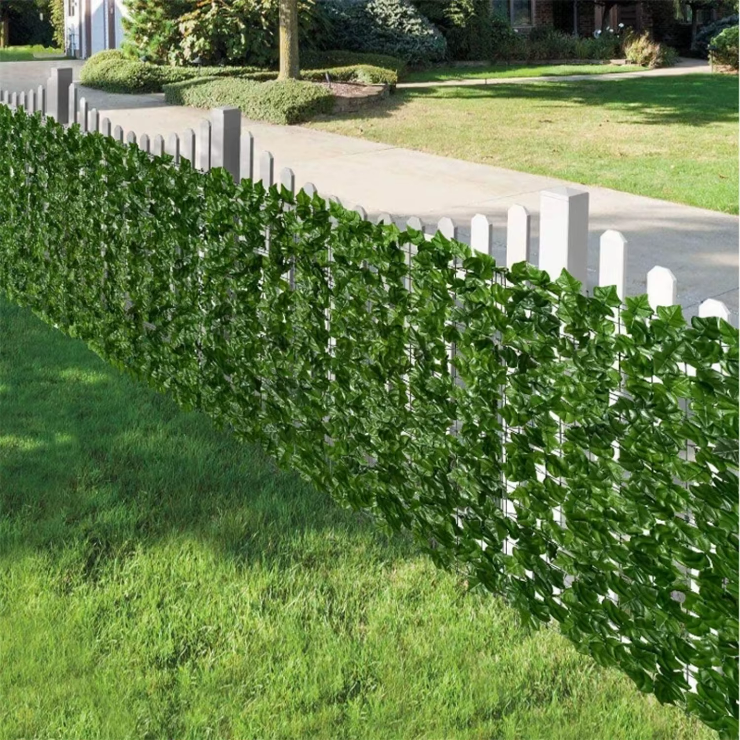 Artificial Ivy Fence Privacy Screen 50x300cm 100x300cm 4 Leaf Styles Faux Green Leaf Hedge for Outdoor Garden Balcony Decor