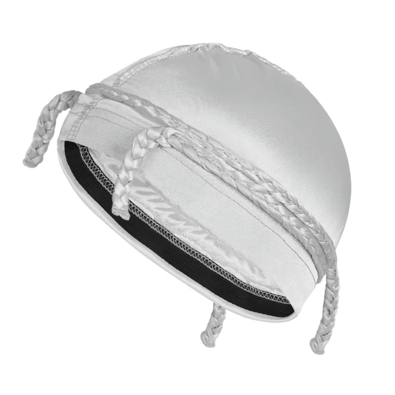 Nouveau bonnet turban hip-hop pour homme, style dreadlocks, couleur unie, polyvalent, tressé, Durag, casquette ethnique