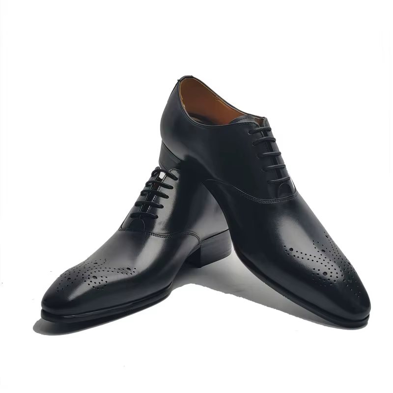 Chaussures en cuir pour hommes de mariage faites à la main de haute qualité