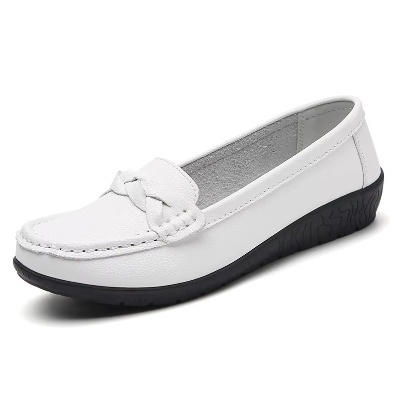 Mocassins Plats en Cuir pour Femme