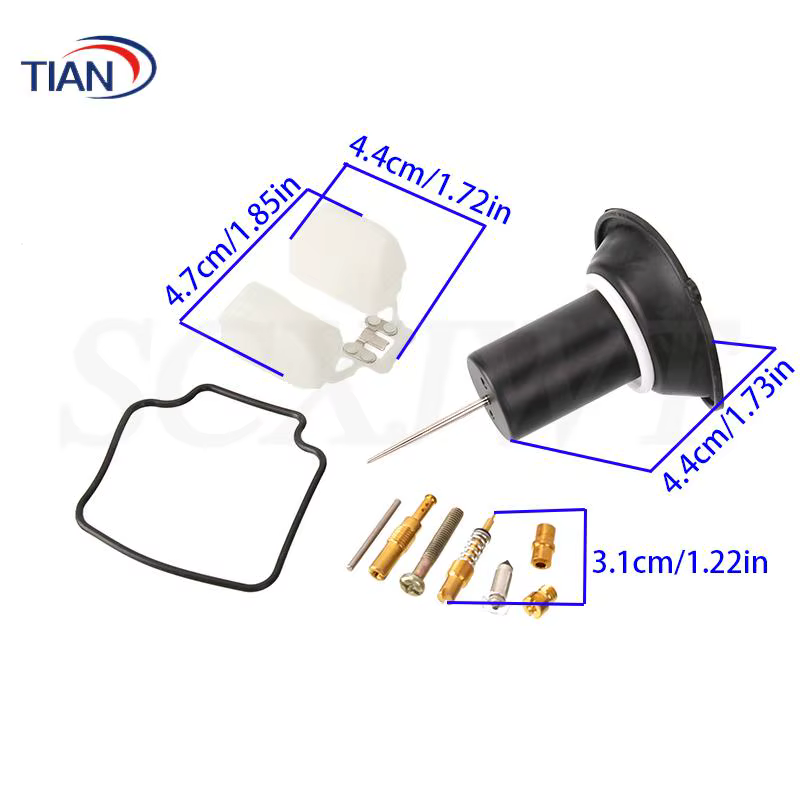 NOUVEAU Kit de réparation de carburateur de haute qualité : diaphragme à piston et flotteur – Indispensable pour l'entretien des motos et des motocross