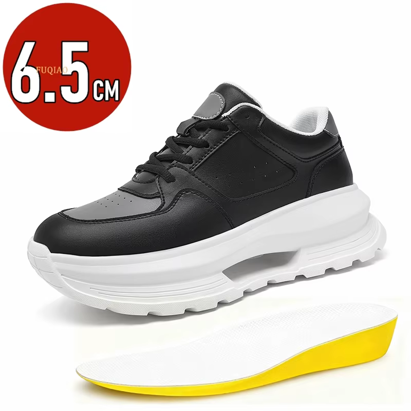 Chaussures rehaussantes en cuir véritable pour hommes