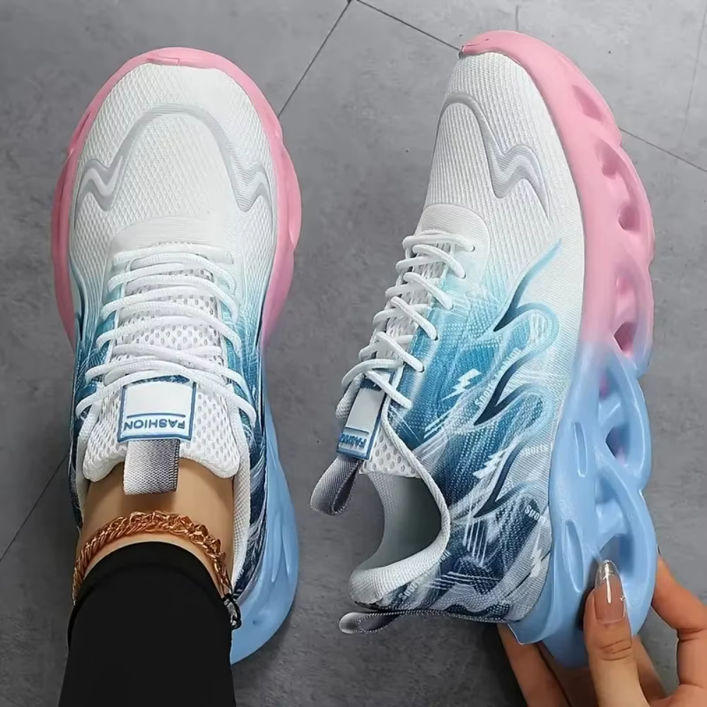 Femmes dames marche Tennis chaussures sans lacet léger décontracté course baskets semelle souple confortable formateurs Zapatos De Mujer