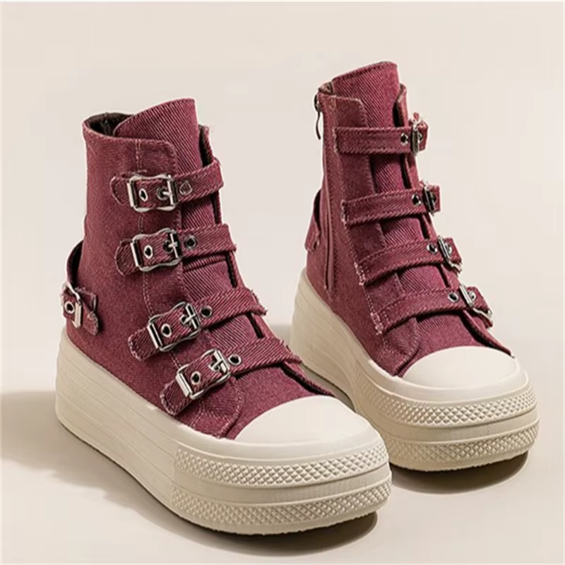Chaussures en toile montantes pour femmes