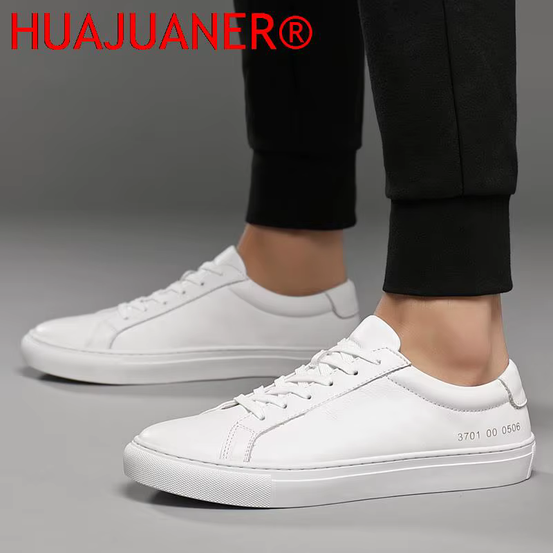 Baskets en cuir véritable pour hommes