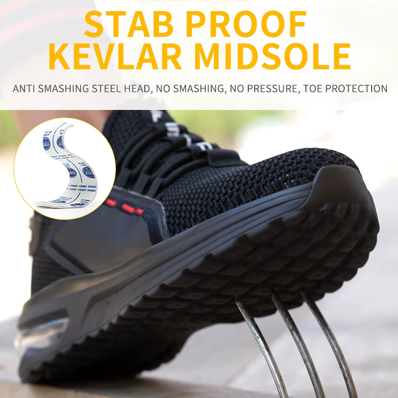Chaussures de sécurité baskets de travail bout en acier hommes femmes Anti-écrasement Anti-crevaison bottes