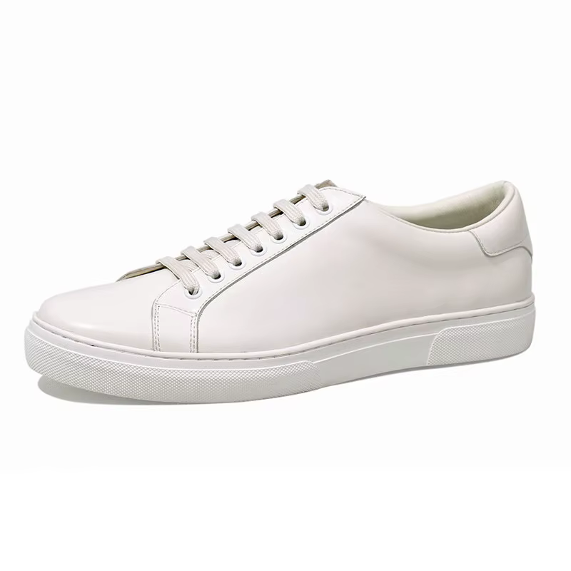 ALAIS MAE Baskets blanches en cuir pour hommes