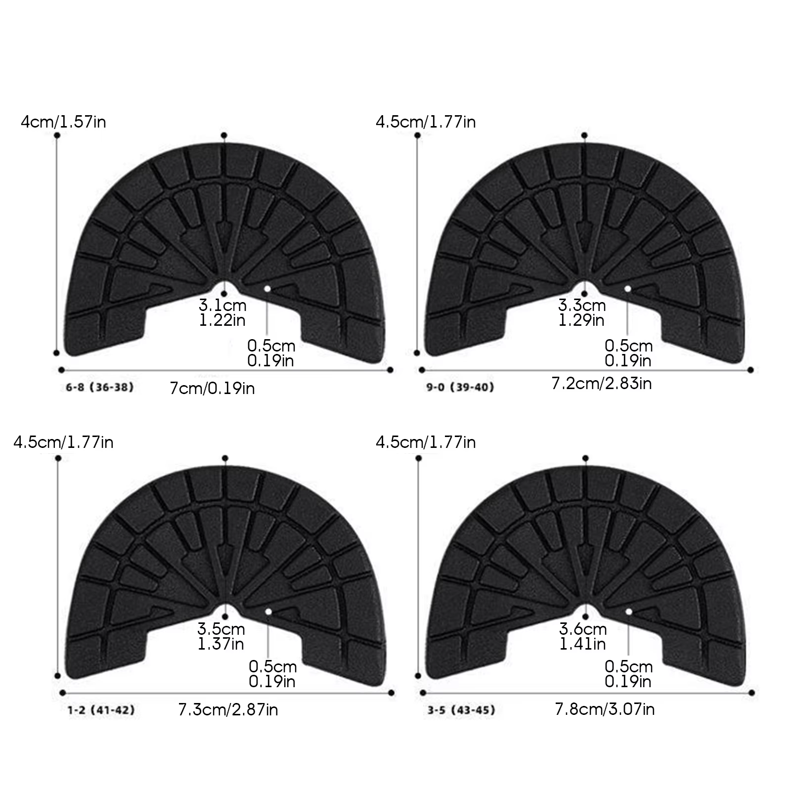 Coussinets de semelles de chaussures antidérapants