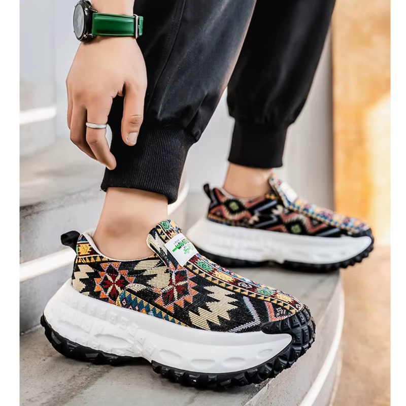 Baskets à plateforme de mode pour hommes