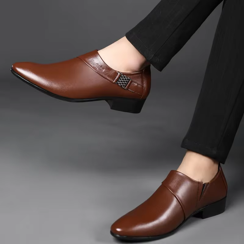 Chaussures sociales décontractées en cuir pour hommes