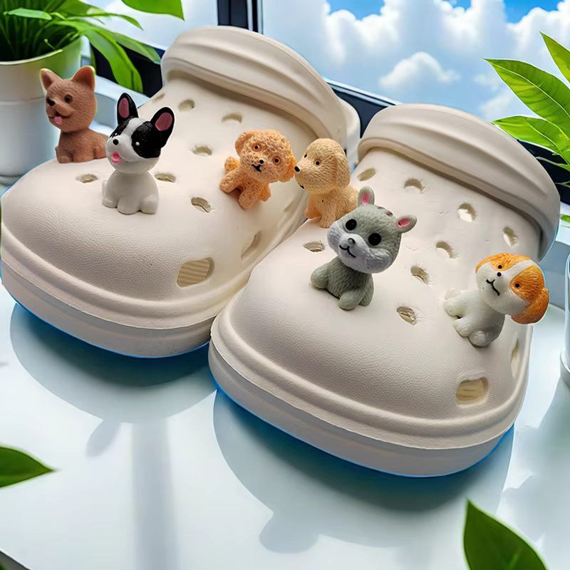 Charms de chaussures chats 3D pour femmes et filles