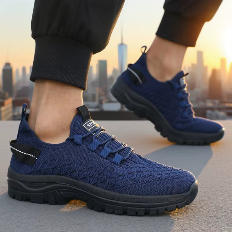 Tendance 2025 hommes maille chaussures de course léger respirant sport baskets mode