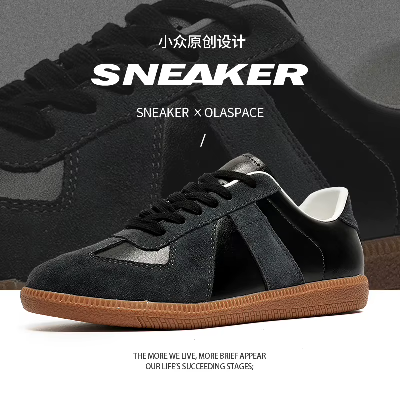 Chaussures pour hommes baskets de créateur 2025 automne mode rétro à lacets étudiant femmes formateurs en cuir