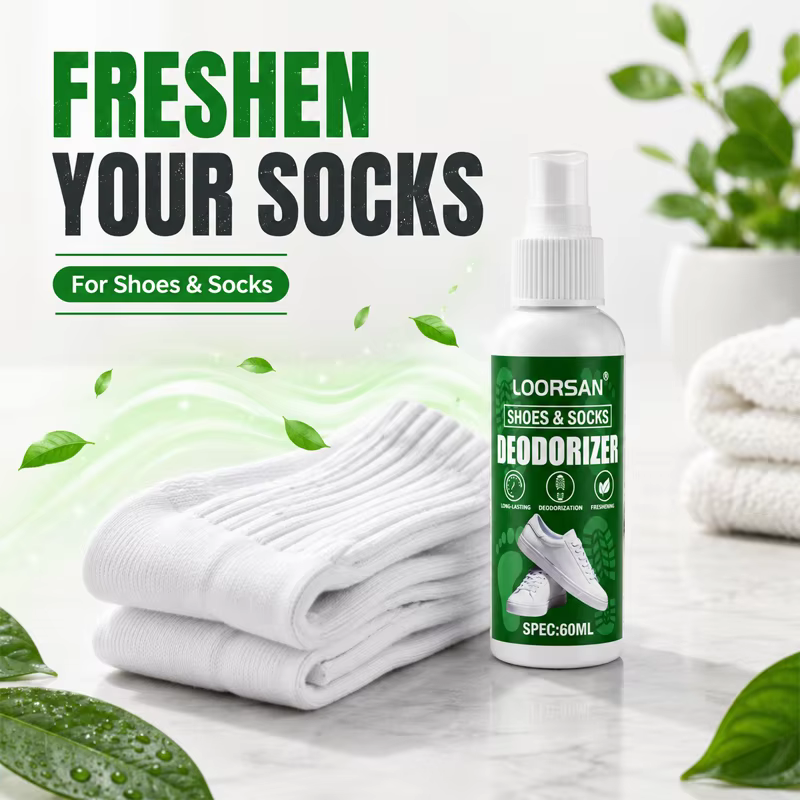 Spray désodorisant puissant pour chaussures, neutraliseur d'odeurs instantané, rafraîchisseur longue durée pour baskets, bottes, chaussettes et armoires à chaussures