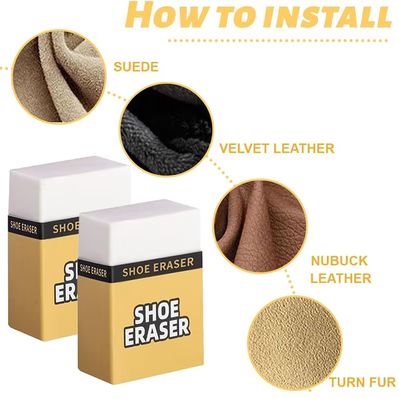 Gomme pour le nettoyage des chaussures