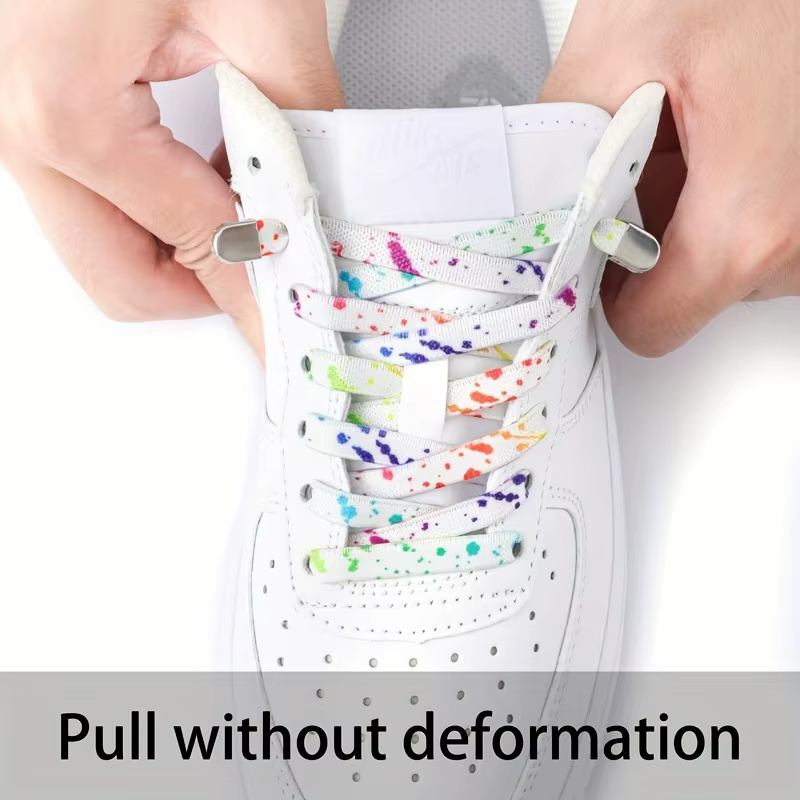 Lacets de chaussures à impression d'encre Splash pour baskets