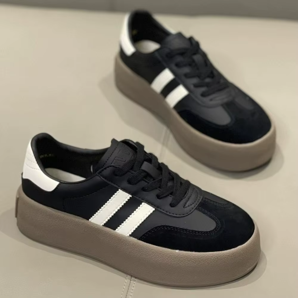 Chaussures de sport décontractées à semelle épaisse pour femme