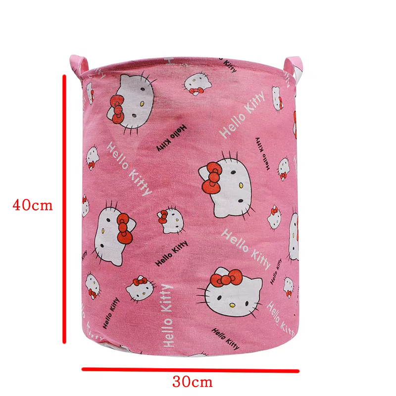 Panier de rangement domestique HelloKitty, accessoire de dessin animé, pour articles divers, indispensable pour la maison