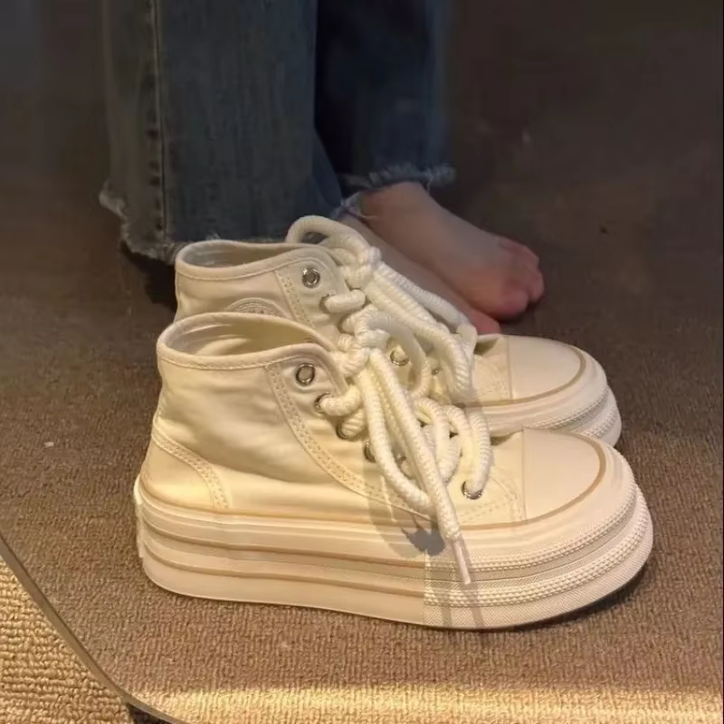 Chaussures montantes à lacets originales coréennes pour femmes