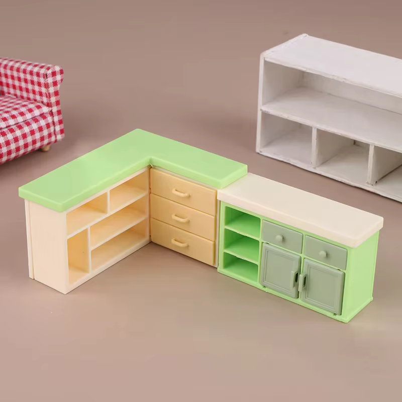 Mini armoire de rangement pour maison de poupée, modèle de comptoir, accessoire de mobilier pour magasin de proximité, décoration pour maison de poupée, 1/12