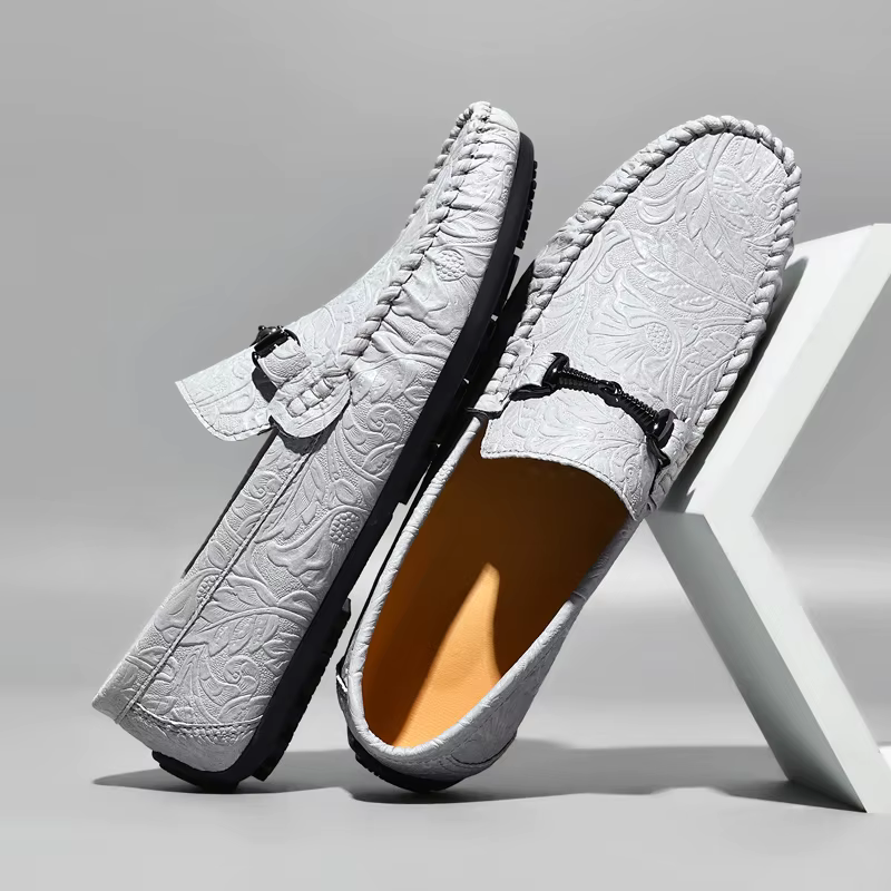 ELUVA hommes mocassins sans lacet chaussures de conduite confortable léger antidérapant semelle souple