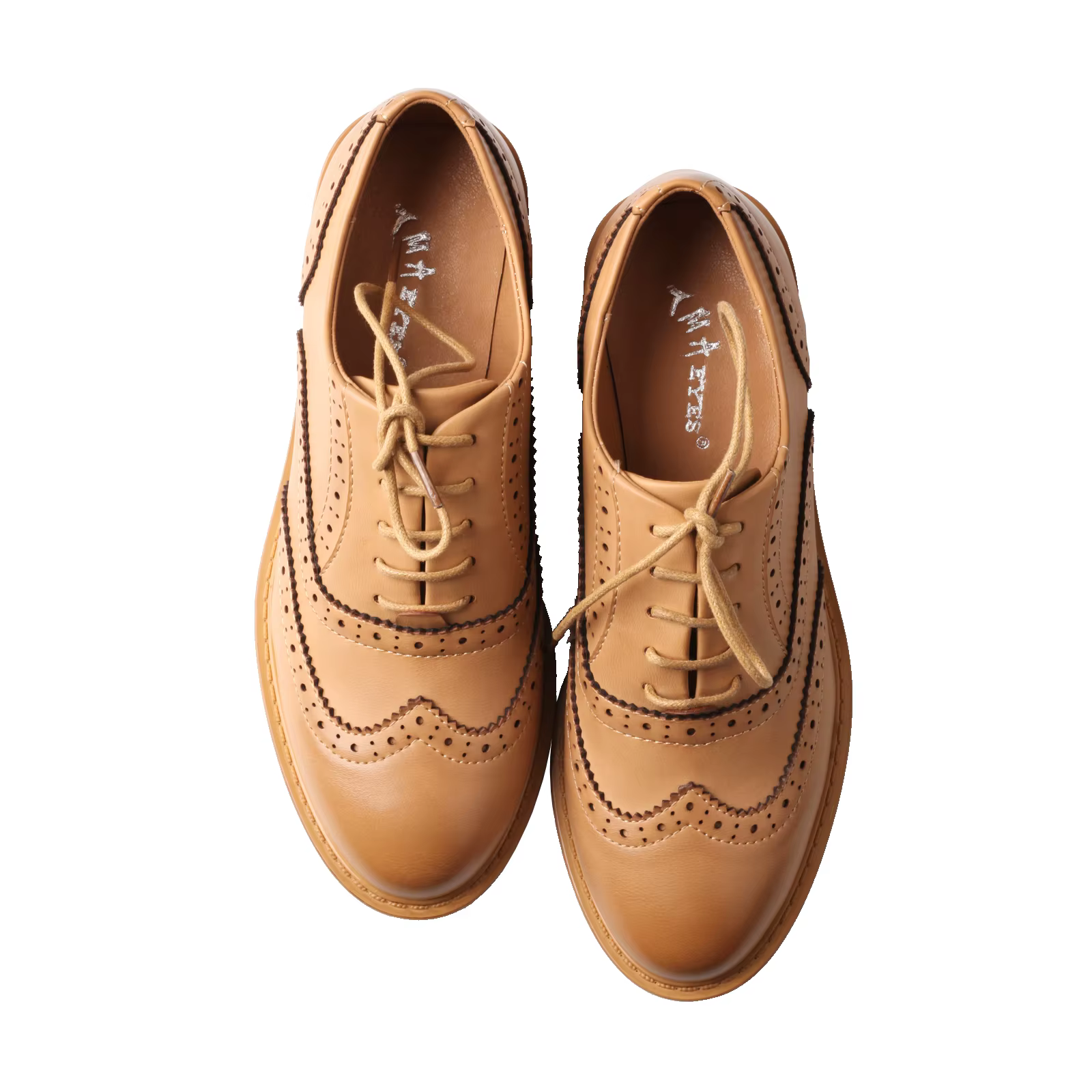 Chaussures en cuir Brogue à lacets pour femmes