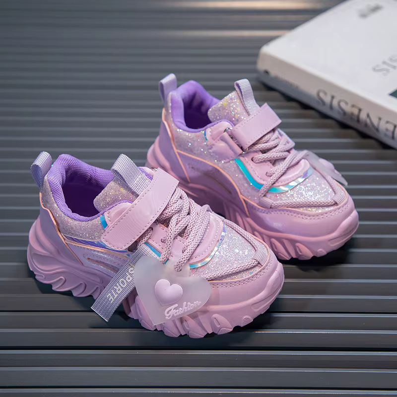 Chaussures de sport non ald brillantes pour filles