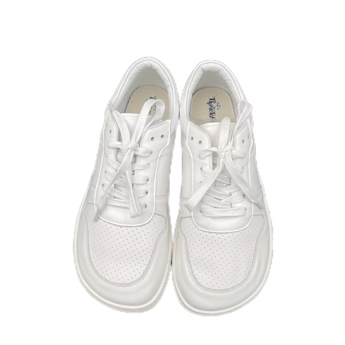 Tipsietoes 2025 pieds nus en cuir véritable Sneaker pour femmes hommes plat doux zéro goutte semelle plus large orteil boîte Flexible léger