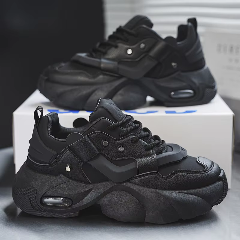 Chaussures Homme – Baskets Montantes en Cuir de Haute Qualité