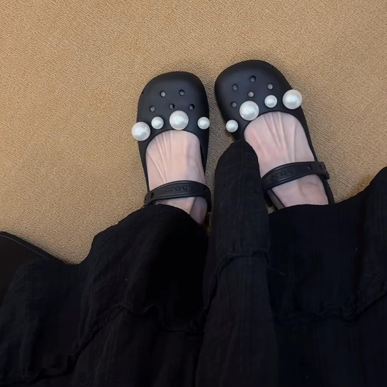Accessoires de luxe pour sabots de ballet perlés