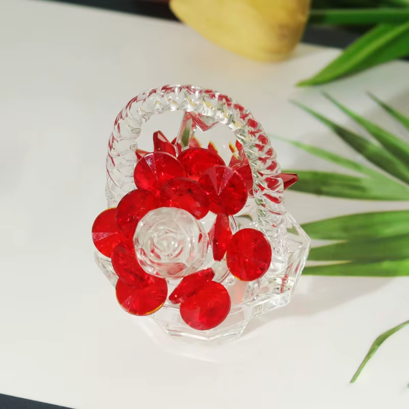 Panier fleurs en cristaux, décoration table, ornement décoratif Y5GB