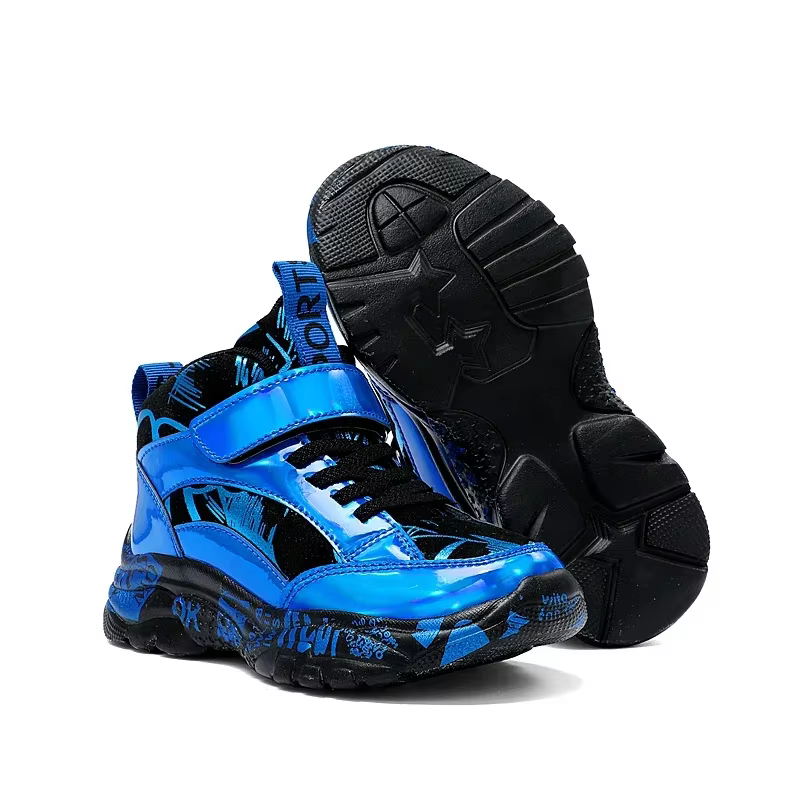 Nouveaux enfants baskets pour garçons en cuir chaussures de sport de course
