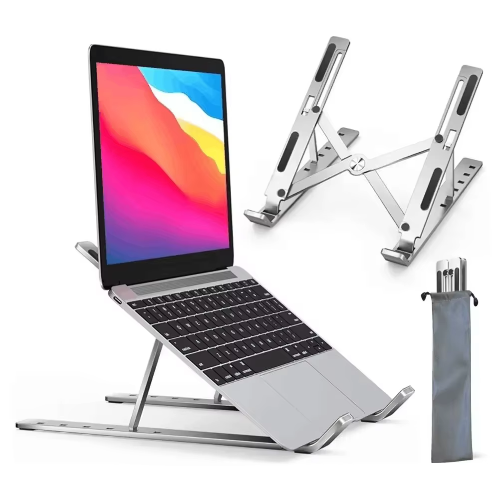 Support réglable en alliage d'aluminium pour ordinateur Portable, support de refroidissement de levage pour Macbook Lenovo, accessoires pour ordinateur Portable