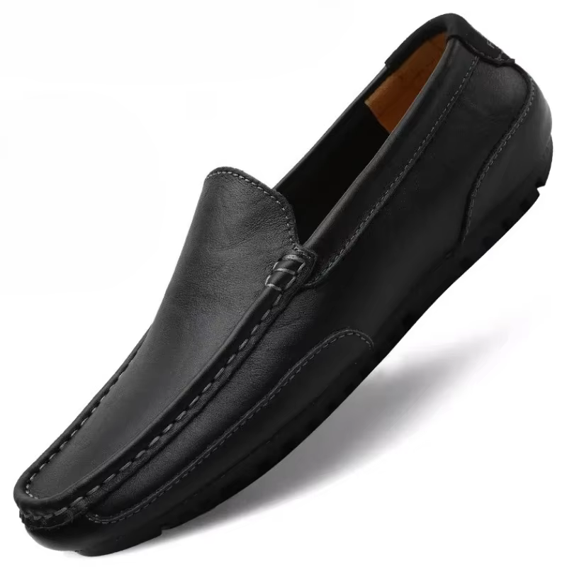 Nouvelles Mocassins en Cuir Respirantes pour Hommes – Chaussures Décontractées et Habillées Italiennes à Enfiler pour la Conduite