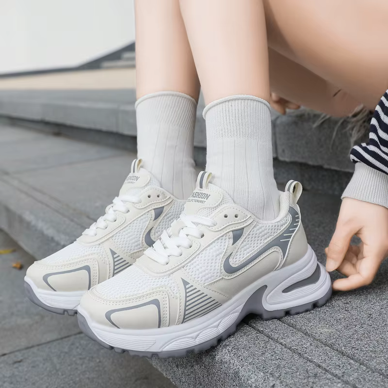 Chaussures de sport respirantes pour femmes – Offre spéciale de la saison – Baskets décontractées style « Dad Shoes » confortables à semelle épaisse – Collection transfrontalière été-automne