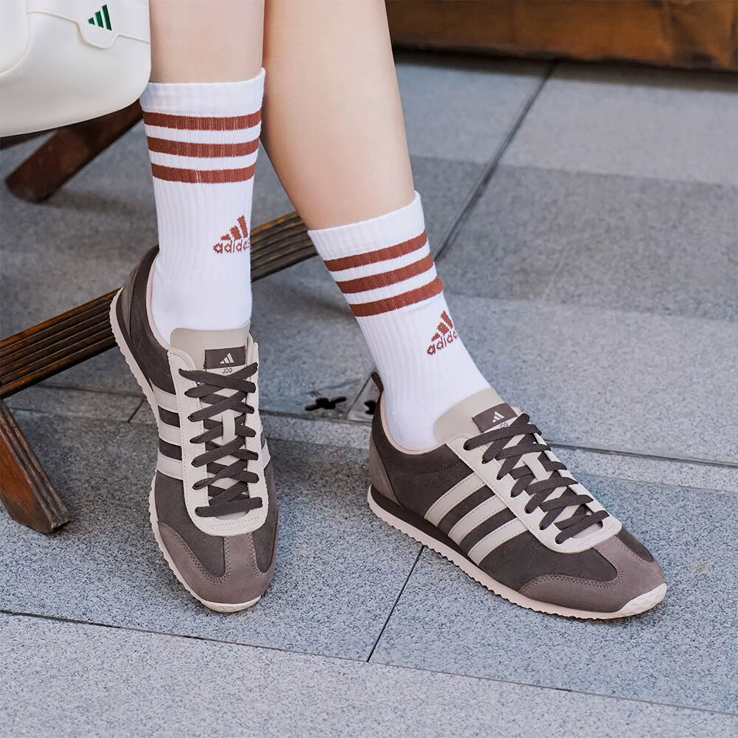 Adidas officiel véritable VS JOG 2.0 chaussures décontractées antidérapantes à semelle fine pour hommes et femmes JS1123