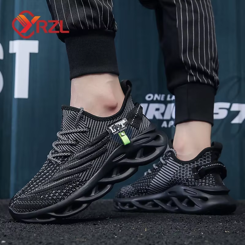 YRZL hommes sport course noir Jogging chaussures espadrilles décontractées en plein air respirant maille femmes léger